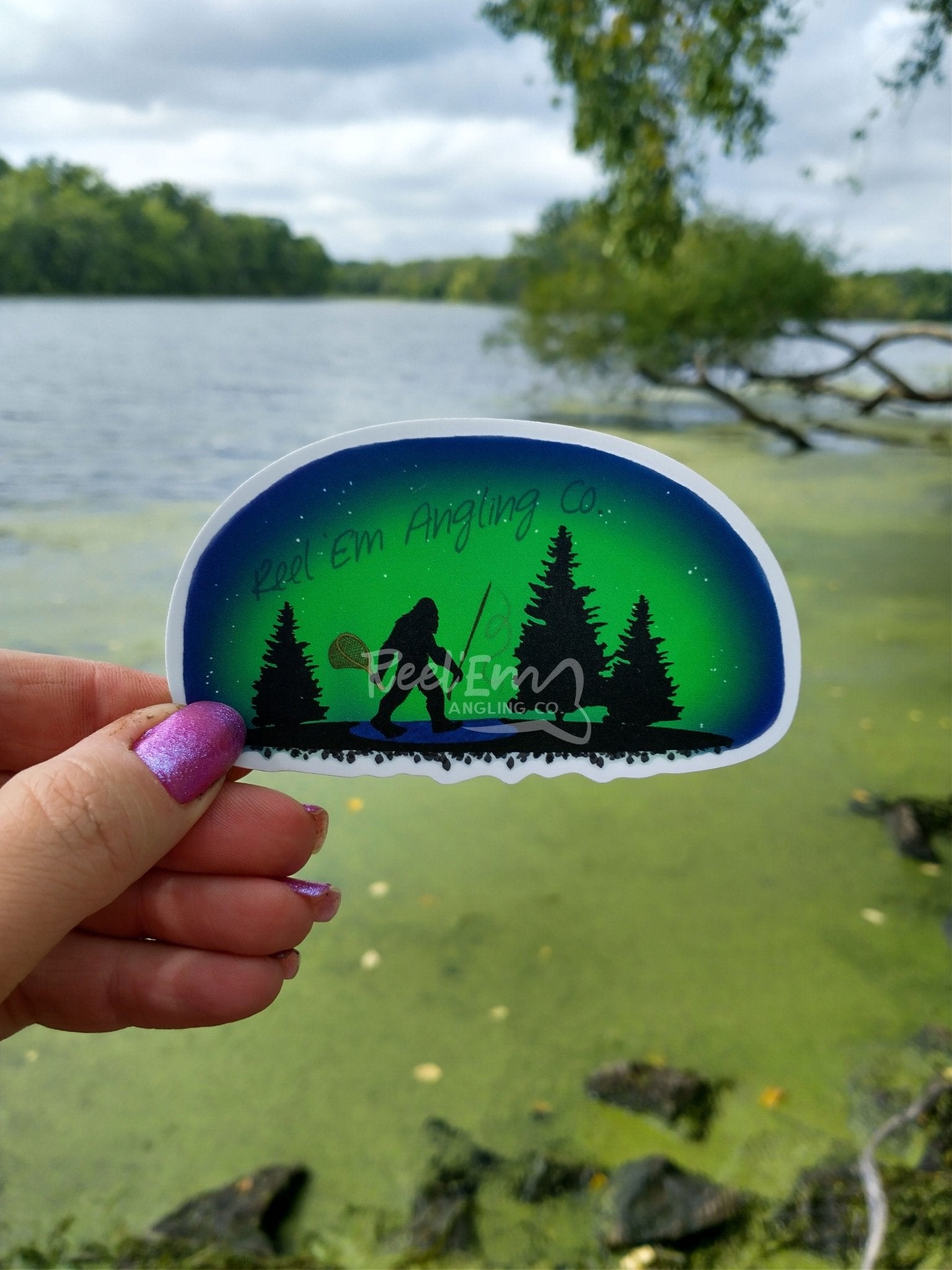 Big Foot Fishing Sticker - Reel 'Em Angling Co.