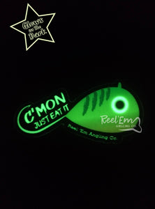 C'mon Just Eat It Ice Jig Sticker - Reel 'Em Angling Co.