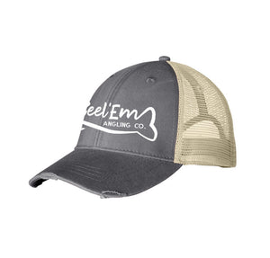 Distressed Baseball Hat - Reel 'Em Angling Co.