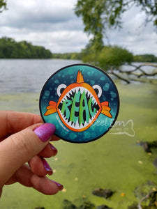 Fish Chomp Sticker - Reel 'Em Angling Co.