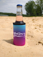 Load image into Gallery viewer, Gradiant Slim Coozie w Black Trim - Sewn Bottom - Reel &#39;Em Angling Co.
