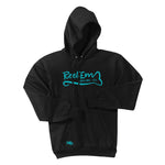 Load image into Gallery viewer, Heavy Weight Hooded Sweatshirt - Black - Reel &#39;Em Angling Co.
