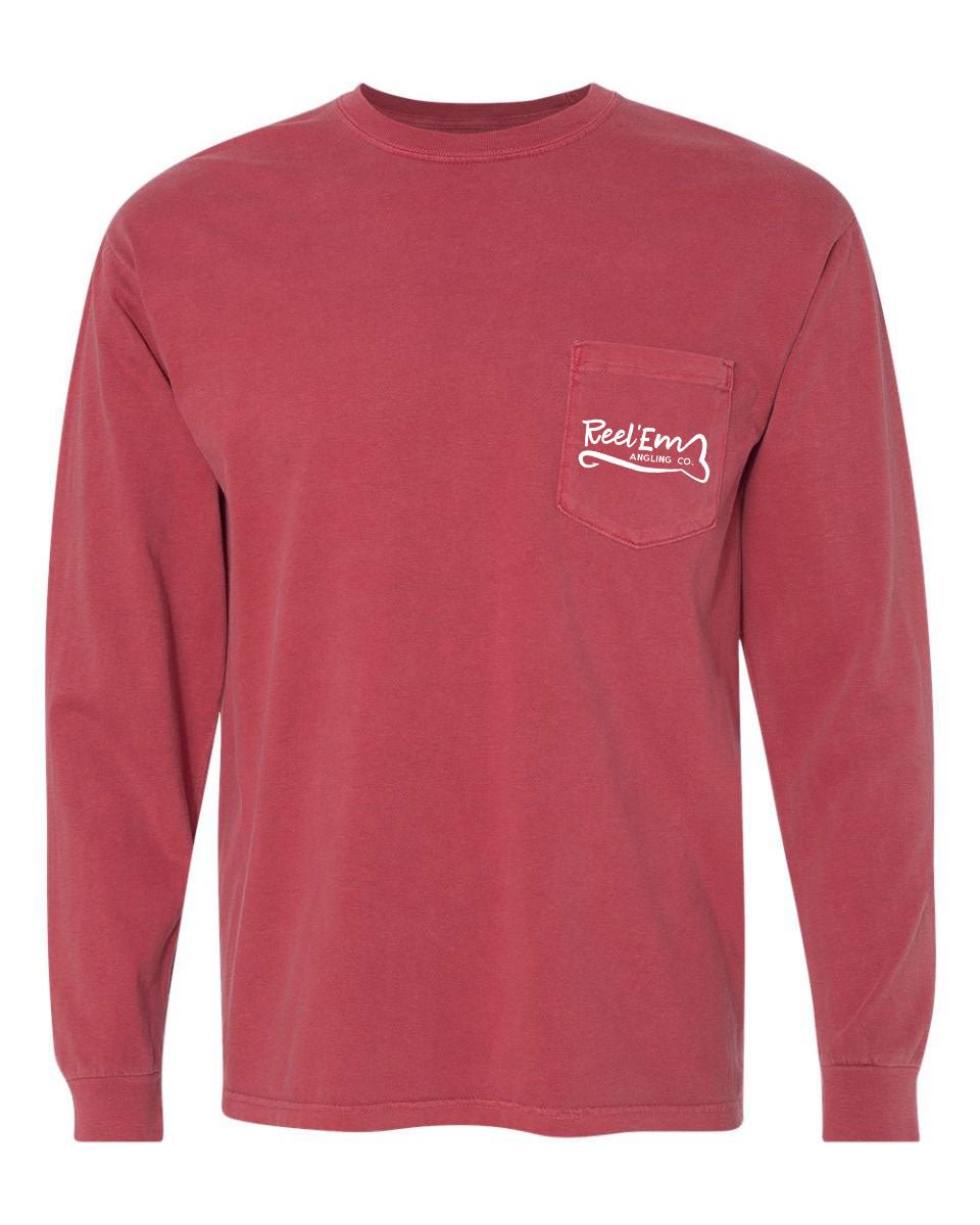 Heavyweight Long Sleeve Pocket Tee - Reel 'Em Angling Co.