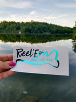 Load image into Gallery viewer, Holographic Reel Em Angling Co. Decal - Reel &#39;Em Angling Co.
