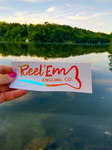 Holographic Reel Em Angling Co. Decal - Reel 'Em Angling Co.