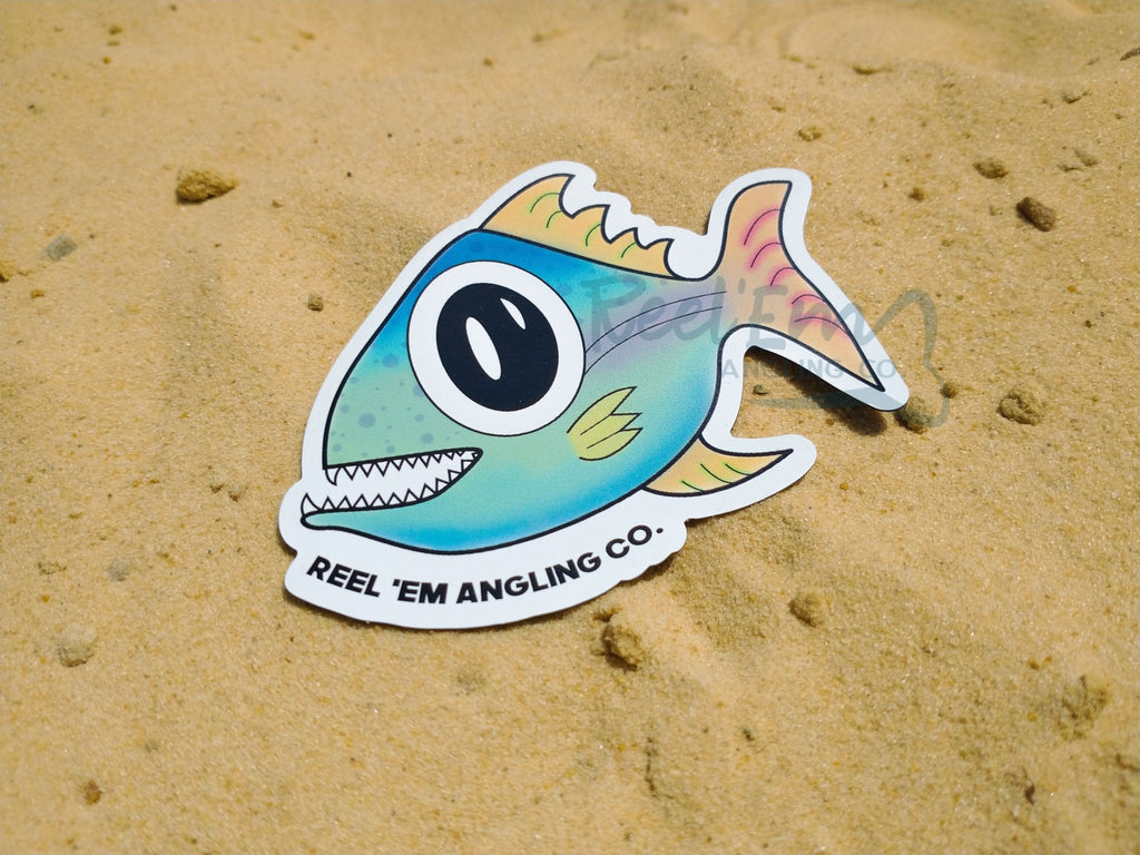 Quirky Fish Sticker - Reel 'Em Angling Co.