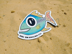 Quirky Fish Sticker - Reel 'Em Angling Co.