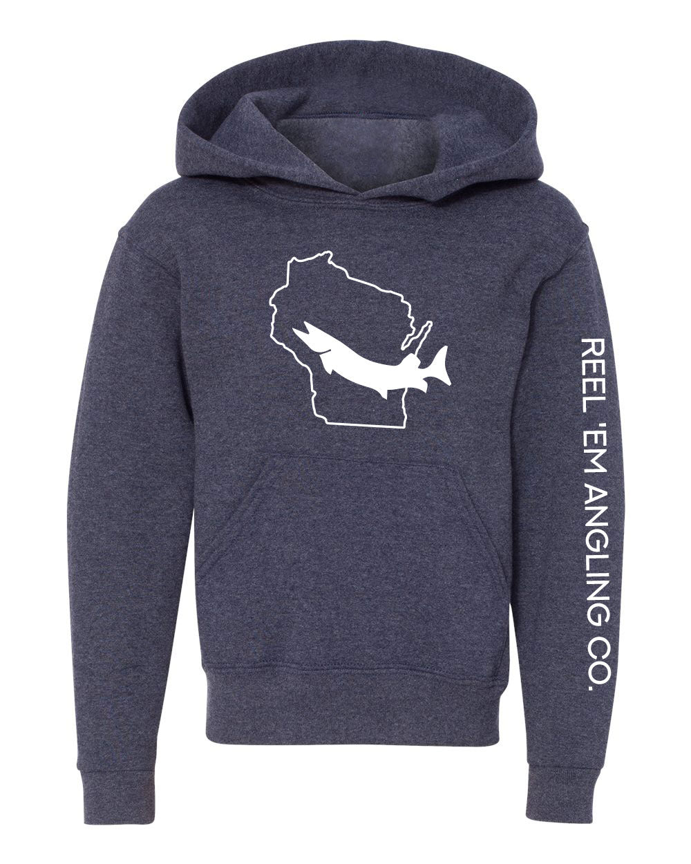 Youth State Fish Hooded Sweatshirt - Reel 'Em Angling Co.